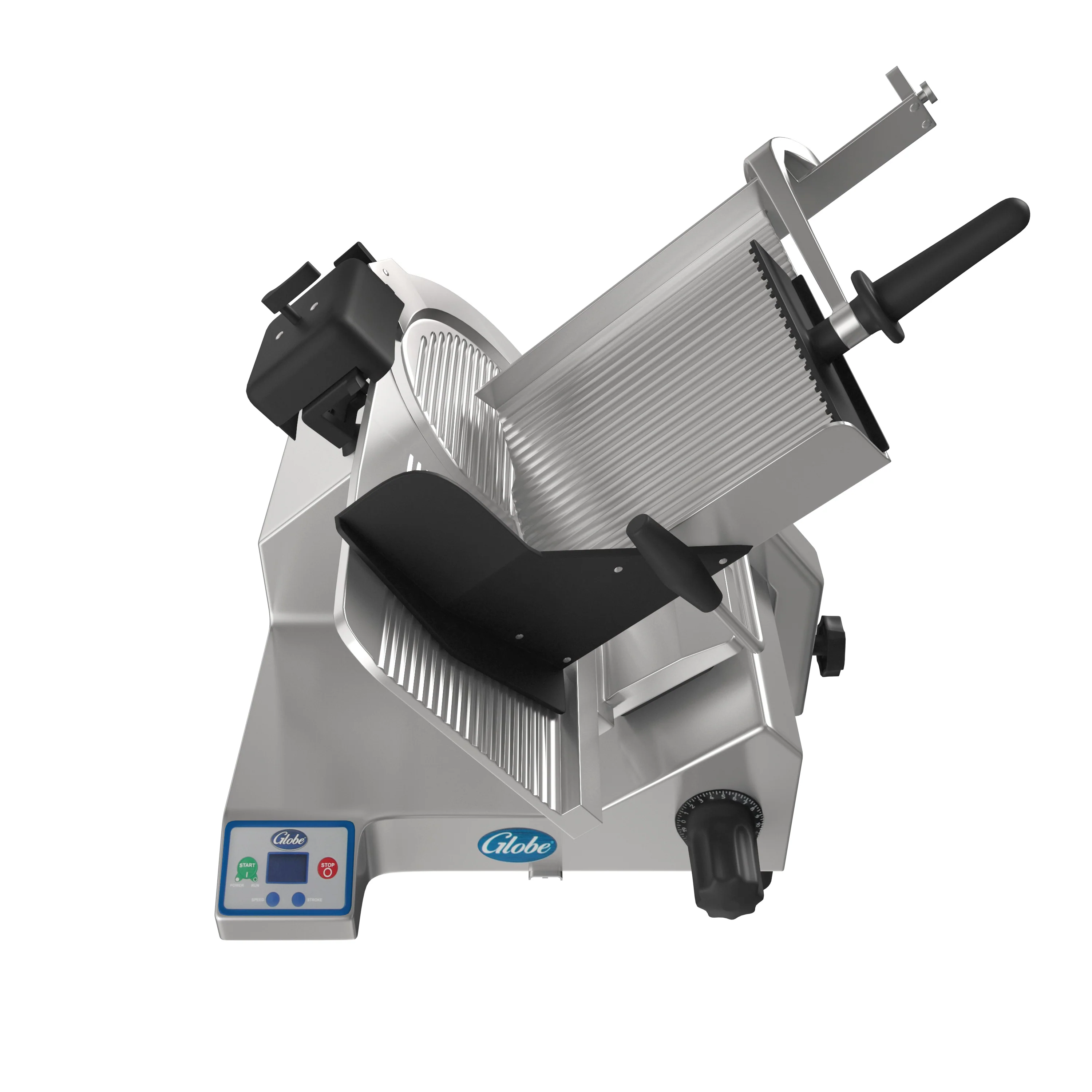 Globe SG13-05 13 Inch Stainless Steel Knife Manual Food Slicer with LCD Display Globe SG13-05 13 Inch Stainless Steel Knife Manual Food Slicer with LCD Display