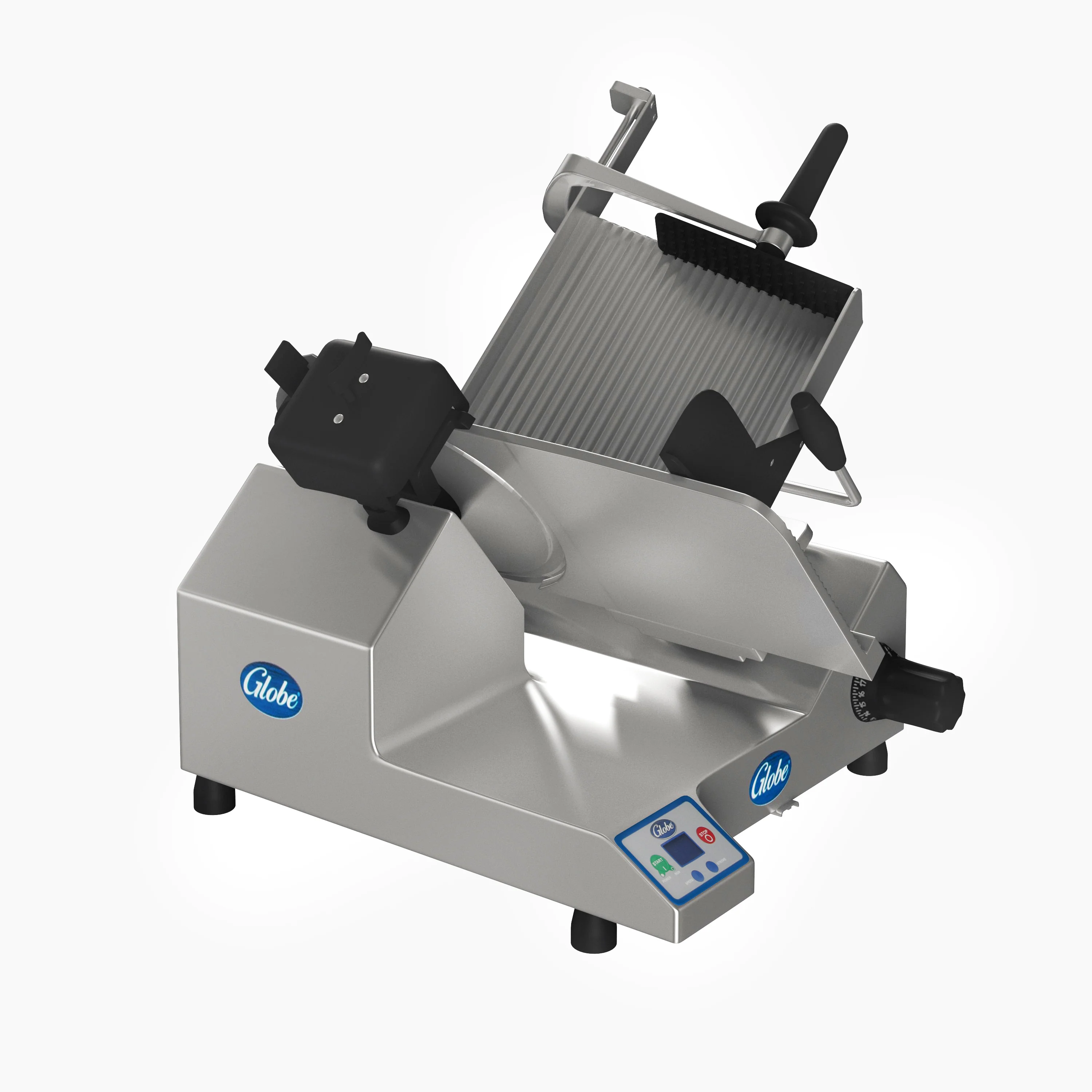 Globe SG13-05 13 Inch Stainless Steel Knife Manual Food Slicer with LCD Display Globe SG13-05 13 Inch Stainless Steel Knife Manual Food Slicer with LCD Display