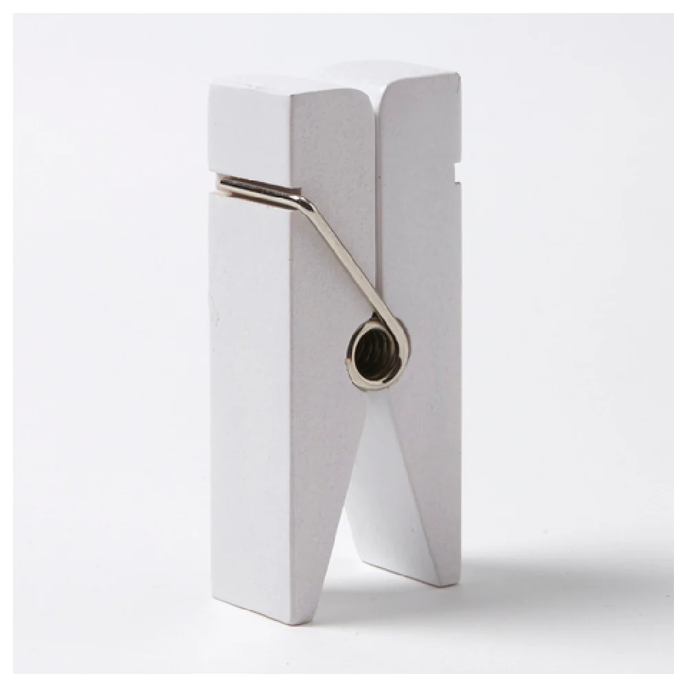 American Metalcraft CPCHW 1/2 Inch Card Holder Clothespin Wood White