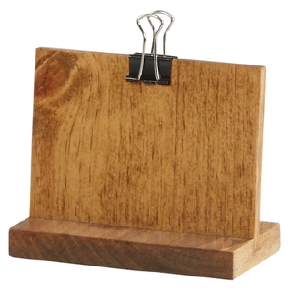 Cal Mil 2036-32-99 4 Inch Wood Double Sided Menu Card Holder Pine Wood Cal Mil 2036-32-99 4 Inch Wood Double Sided Menu Card Holder Pine Wood