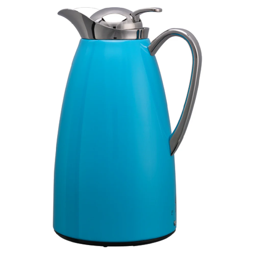 Service Ideas CJZ1BLU 5.5 Inch 33.8 Oz Vacuum Carafe Stainless Steel Blue Finish