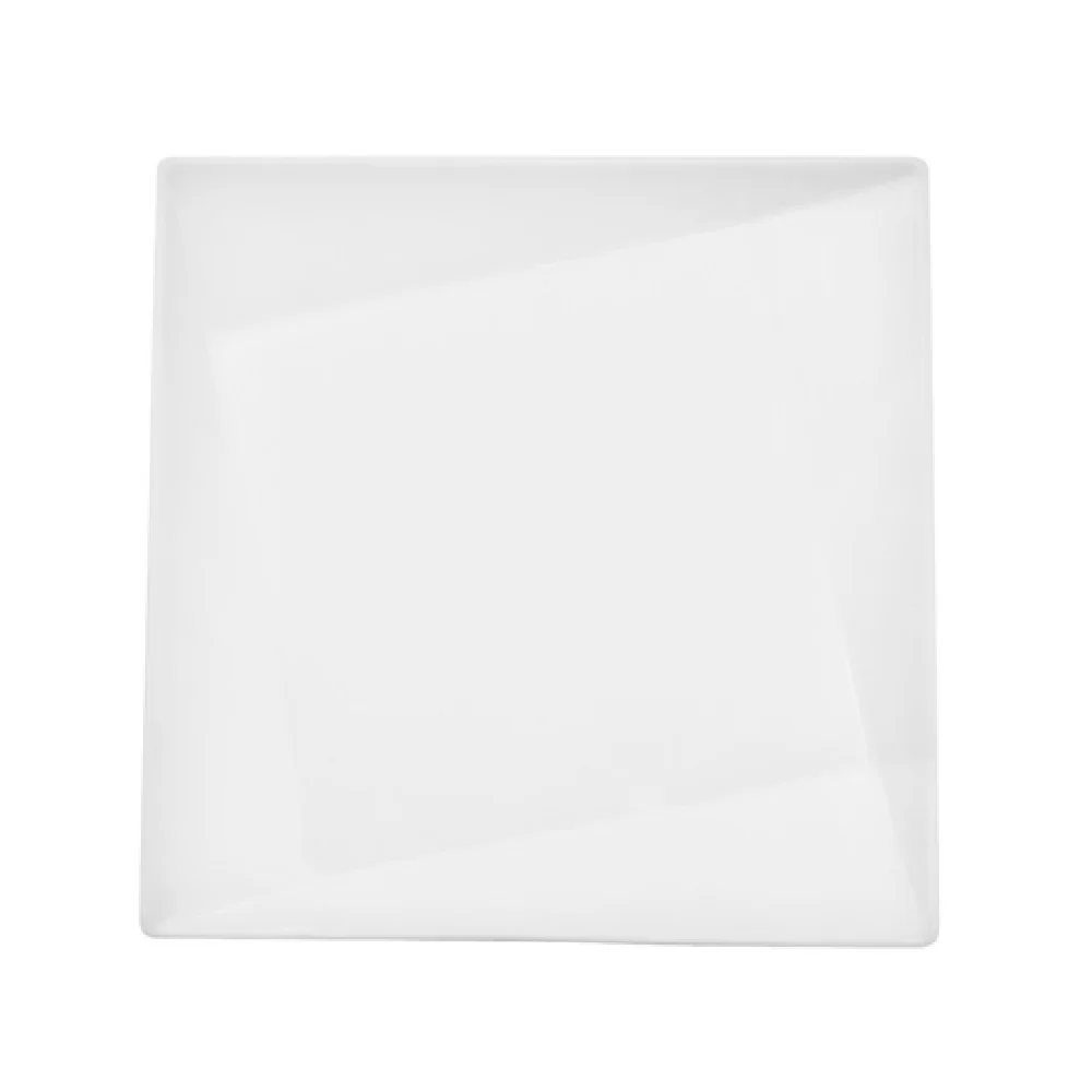 CAC China QZT-23 11 Inch Crystal Plate Square Porcelain Dishwasher Safe Case CAC China QZT-23 11 Inch Crystal Plate Square Porcelain Dishwasher Safe Case