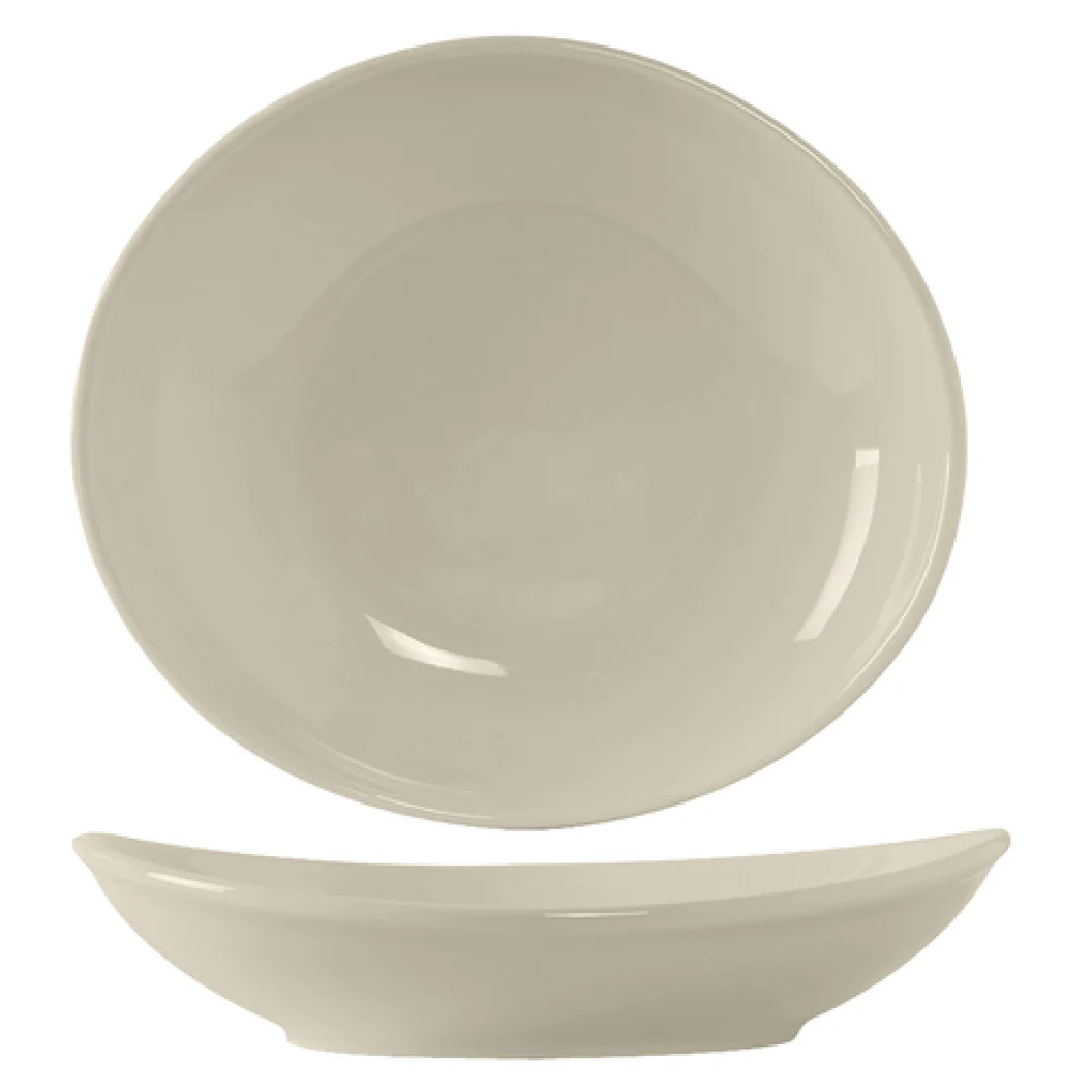 Tuxton BEB-280J 30 Oz Oval Bowl Ceramic American White Lead-Free
