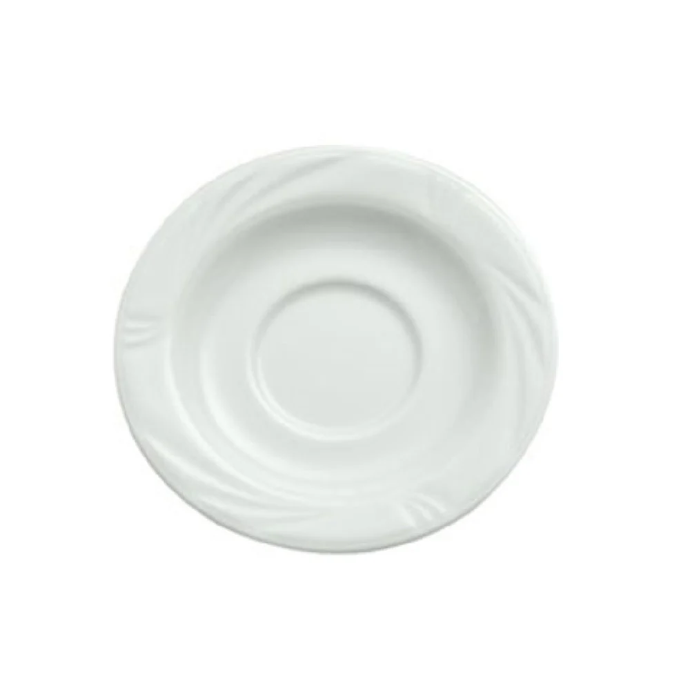 1880 Hospitality R4510000501 5-5/8 Inch Round Medium Rim Saucer Porcelain White