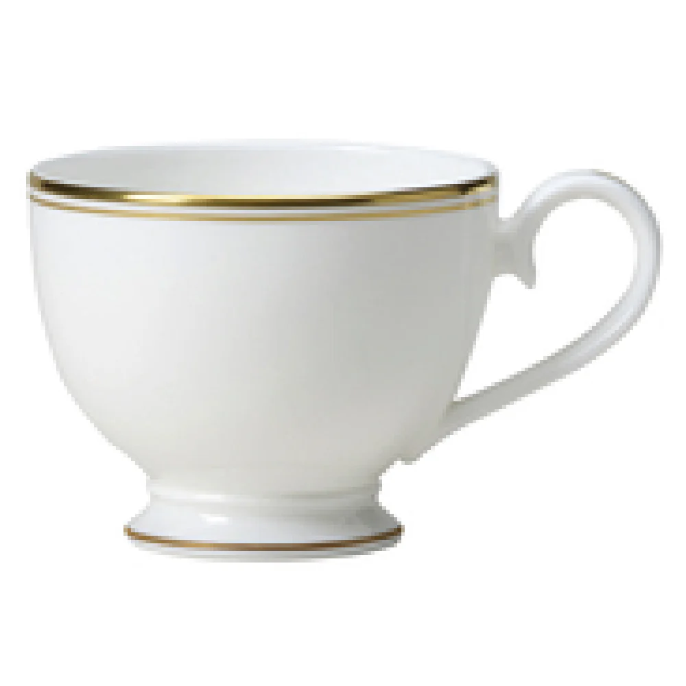 Steelite 82107AND0106 8.0 Oz Footed Tea Cup Burnished Gold Bone China