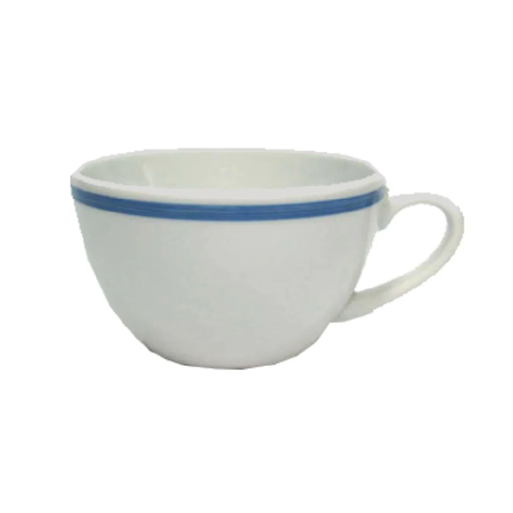 BauscherHepp 275175-410000 Cup 8-1/2 Oz. Porcelain with Blue Band