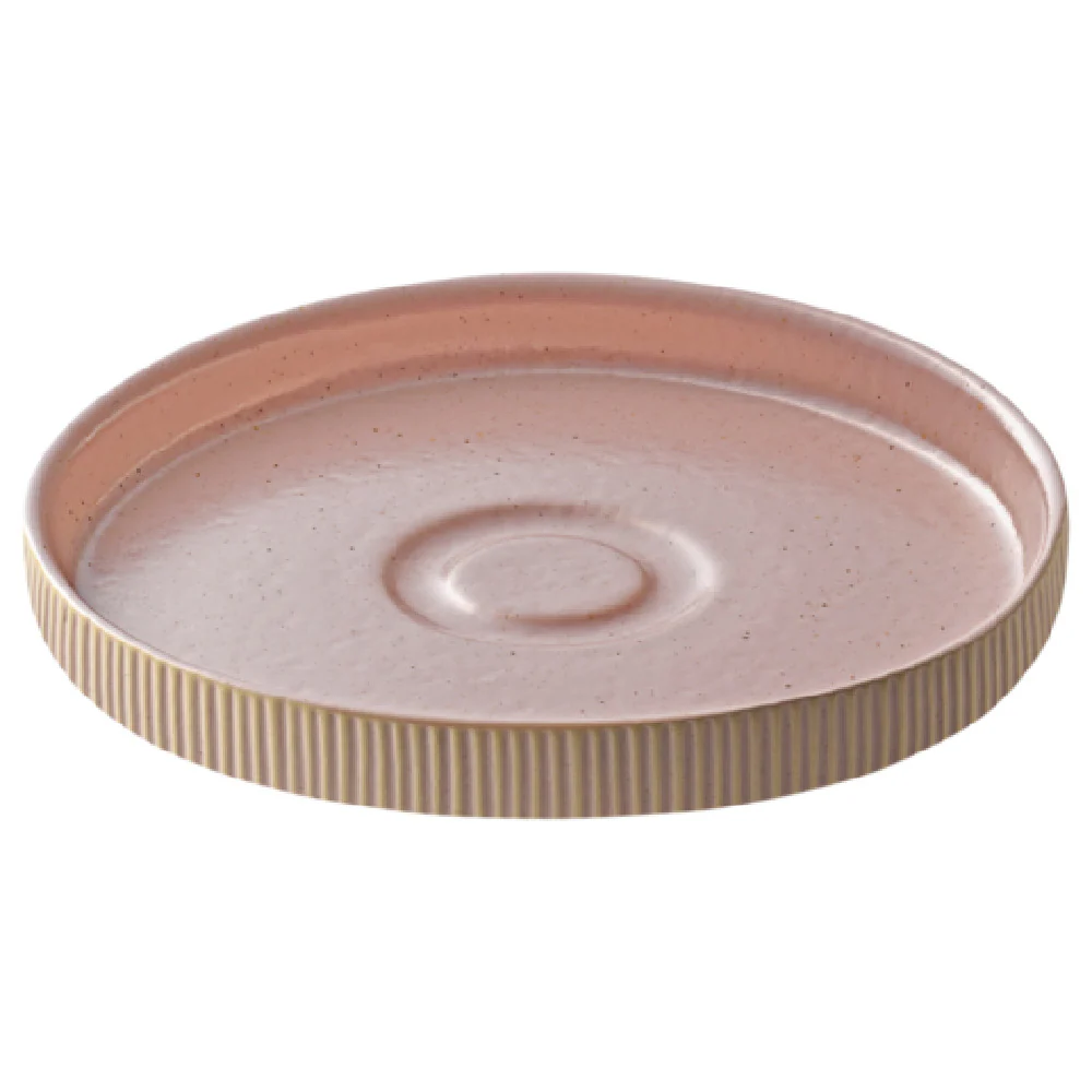 BauscherHepp P016950-000583 5.9 Inch Diameter Saucer Round Stoneware Relief Rosé