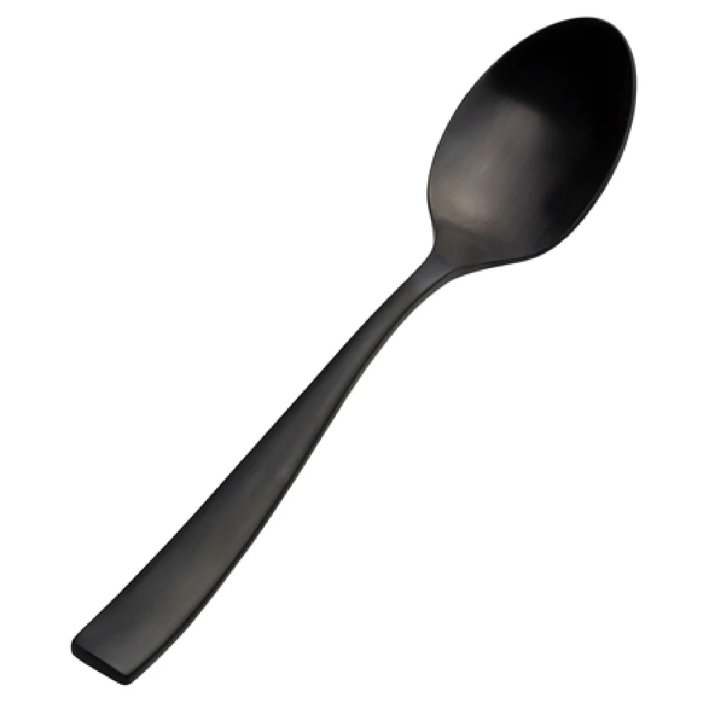 Bon Chef S3003BM 7-3/4 Inch Dessert Spoon PVD Coated 18/10 Stainless Steel Black Matte Finish