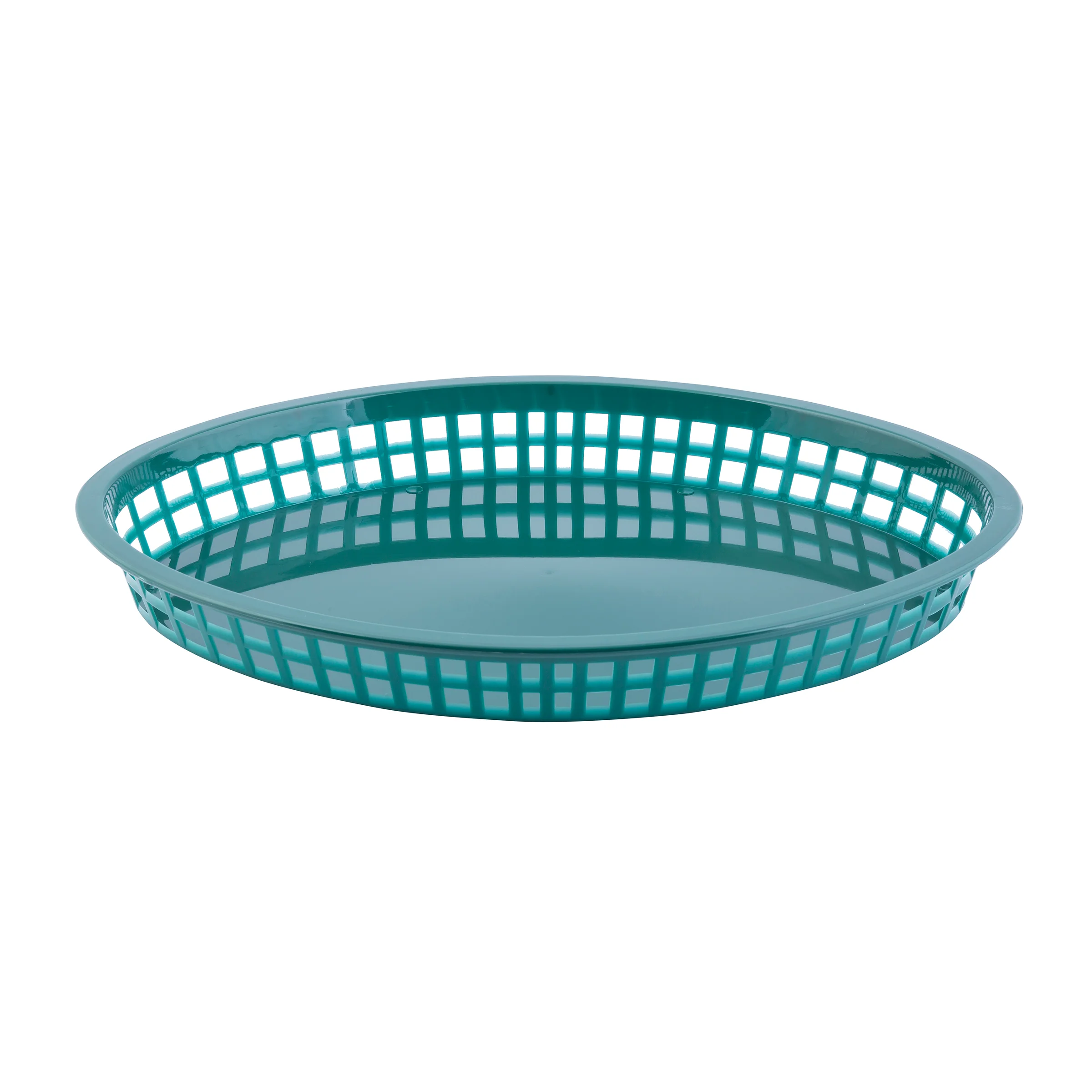 Tablecraft 1086FG 12-3/4 Inch Polypropylene Texas Platter Basket Forest Green