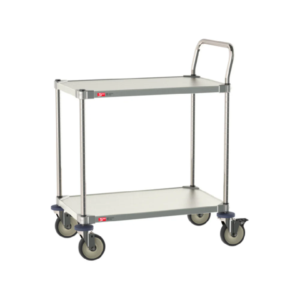 Metro MCP316-1830FF-2 34 Inch Stainless Steel Utility Cart with 2 Shelves