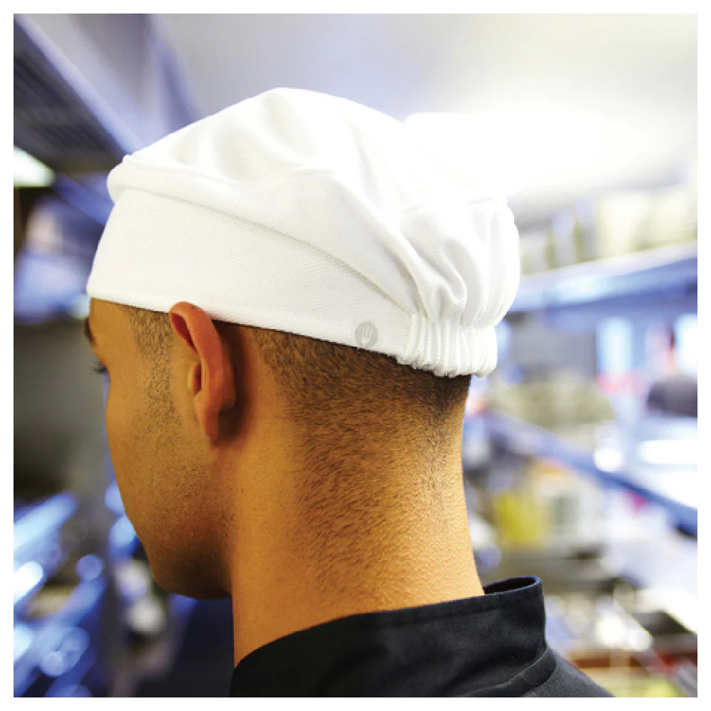 Chef Works DFAOBLK0 Beanie All Over Cool Vent with Built-in Sweat Guard Black Polyester