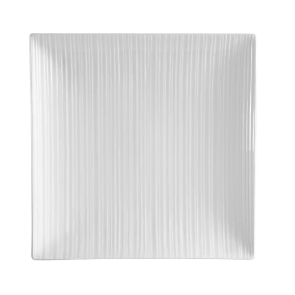 CAC China SUS-SQ5 5-7/8 Inch Square Sushi Signature Plate Porcelain with Embossed Rim CAC China SUS-SQ5 5-7/8 Inch Square Sushi Signature Plate Porcelain with Embossed Rim