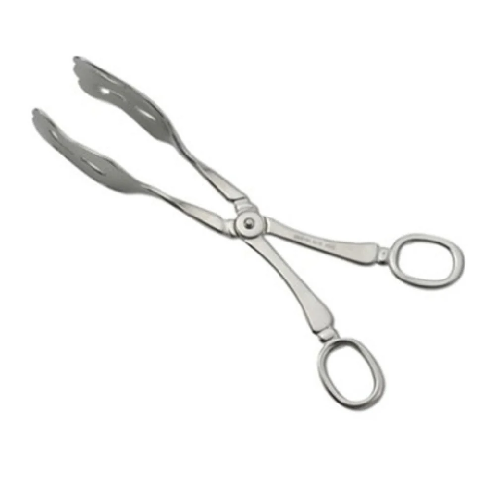 1880 Hospitality T012MTCF 8-1/8 Inch Curved Pastry Tongs Stainless Steel