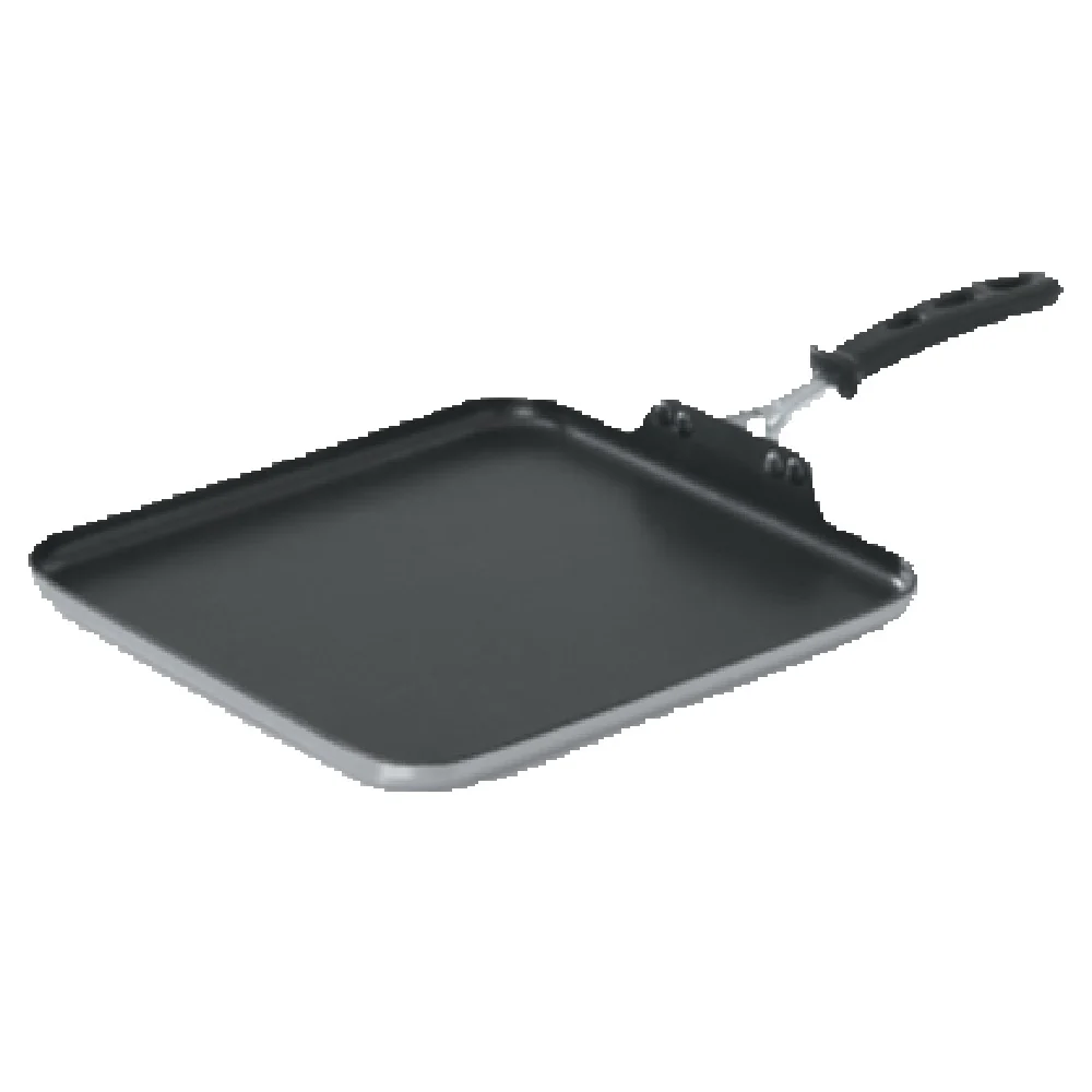 Vollrath 77530 12 Inch Square Griddle with Trivent Silicone Handle and Coating