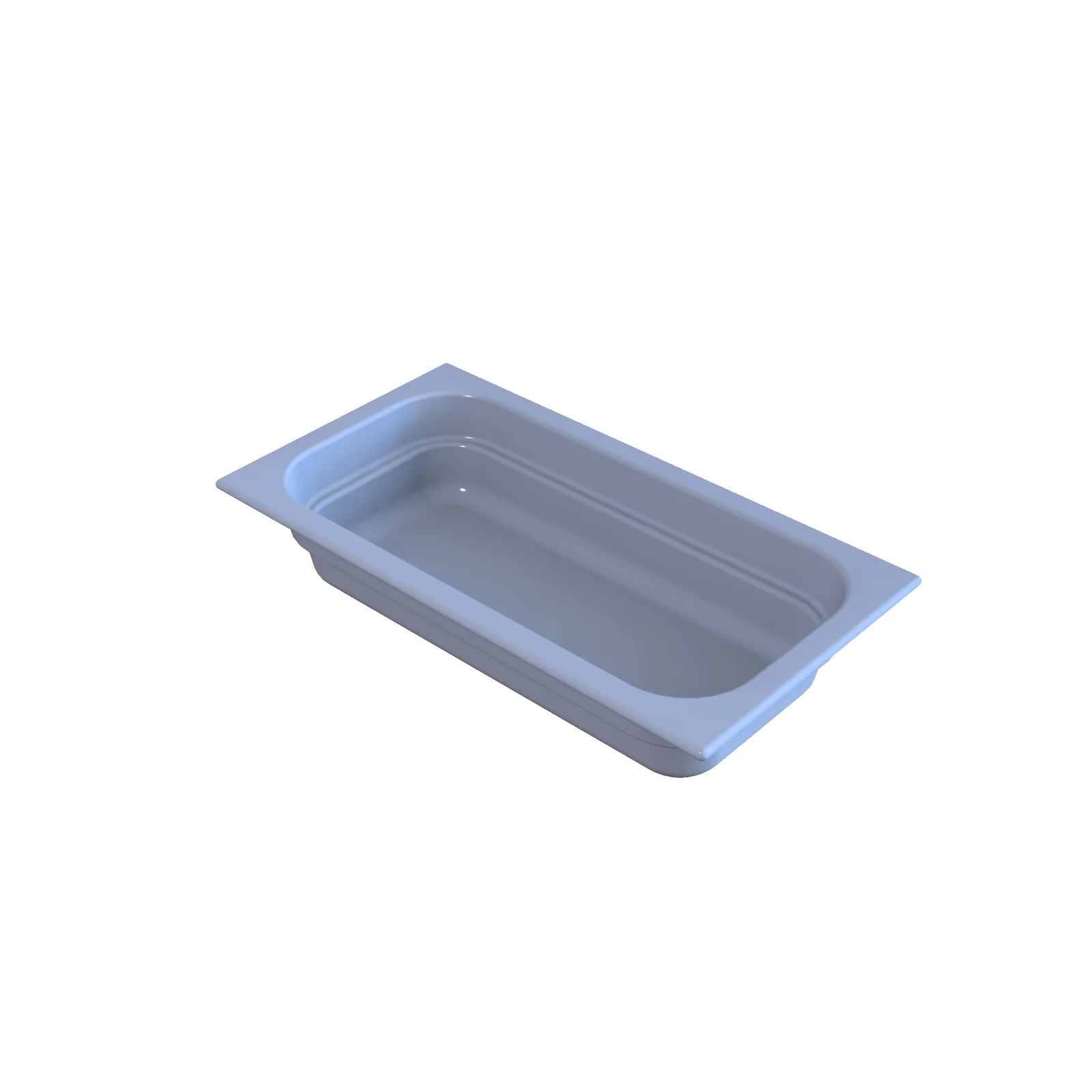 Tablecraft CW340PB 12-3/4 Inch Food Pan Cast Aluminum Cold Holding Pigeon Blue Finish