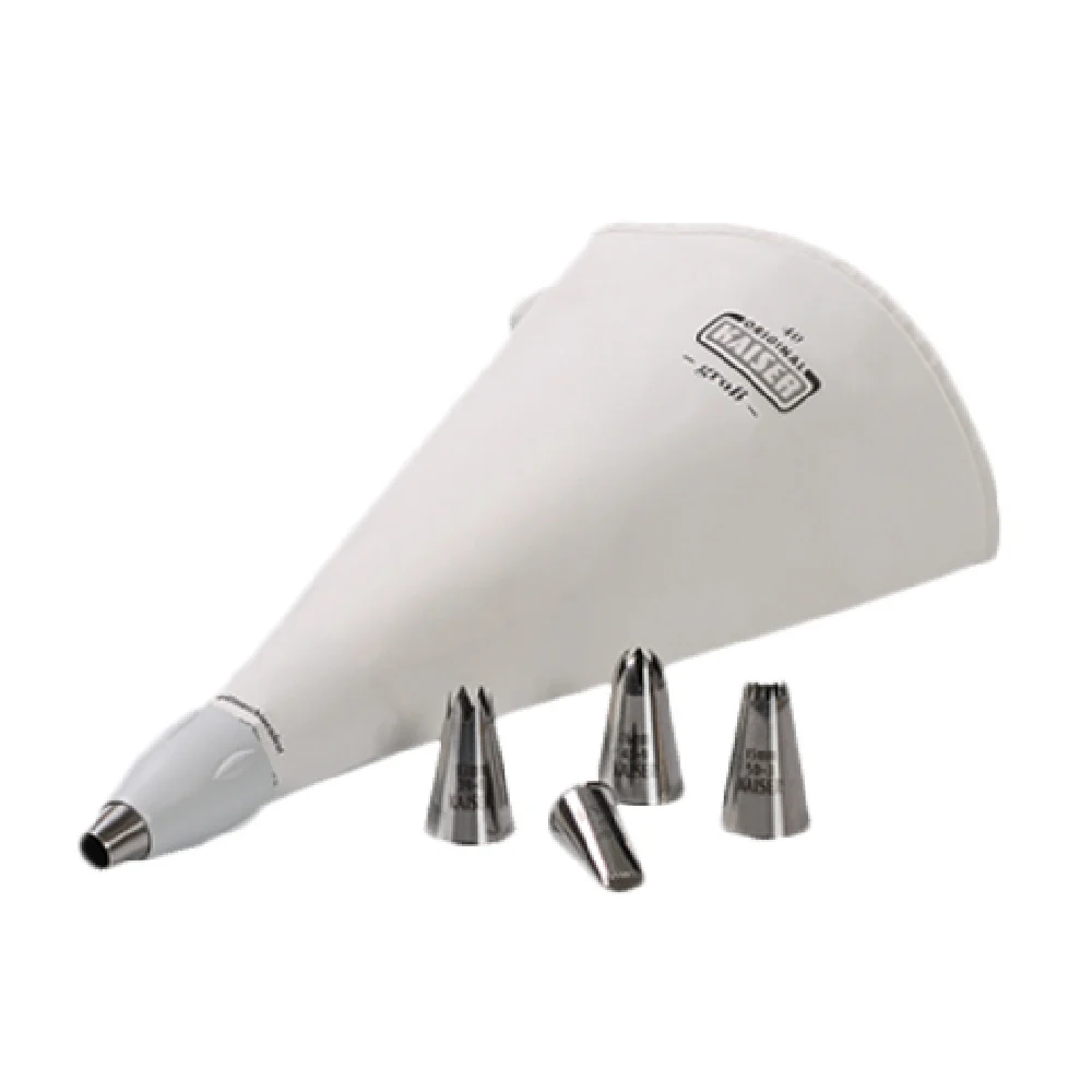 BauscherHepp 23.0066.6150 15-3/4 Inch Professional Icing Bag Set with Stainless Steel Nozzles