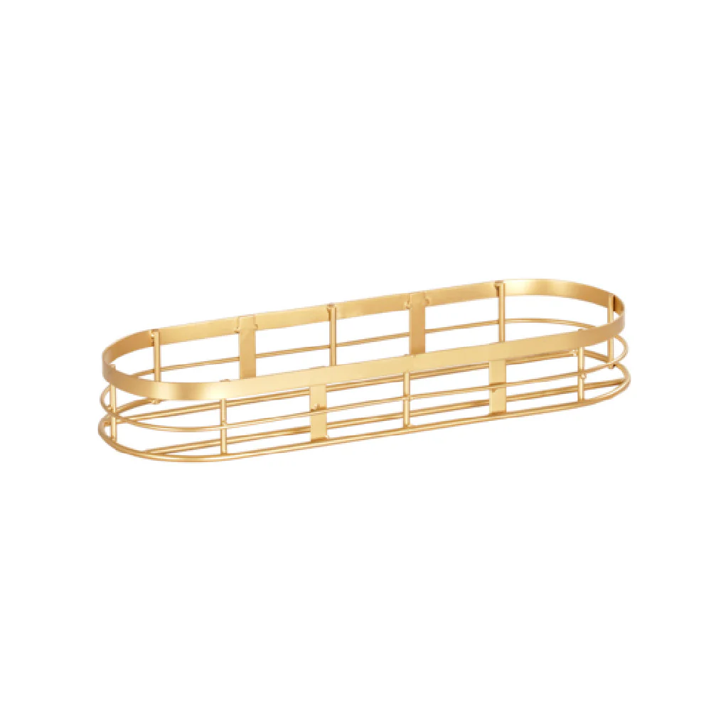 Cal Mil 22918-4-116 13 Inch 3 Section Condiment Caddy Metal Gold Oval Glass Jars Cal Mil 22918-4-116 13 Inch 3 Section Condiment Caddy Metal Gold Oval Glass Jars
