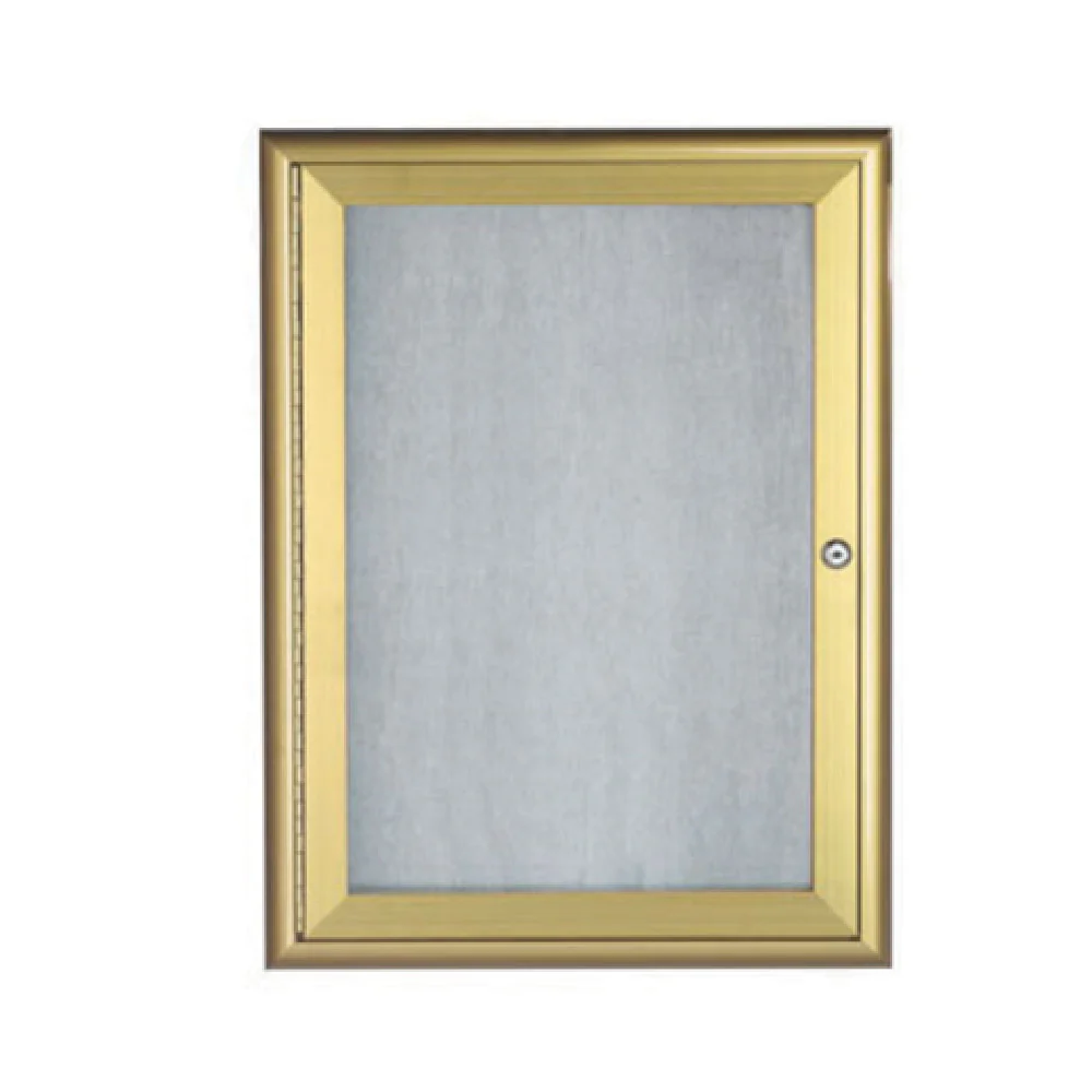 Aarco OWFC2418G 18 Inch Enclosed Waterfall Bulletin Board Vinyl Surface Aluminum Frame Gold Finish Aarco OWFC2418G 18 Inch Enclosed Waterfall Bulletin Board Vinyl Surface Aluminum Frame Gold Finish