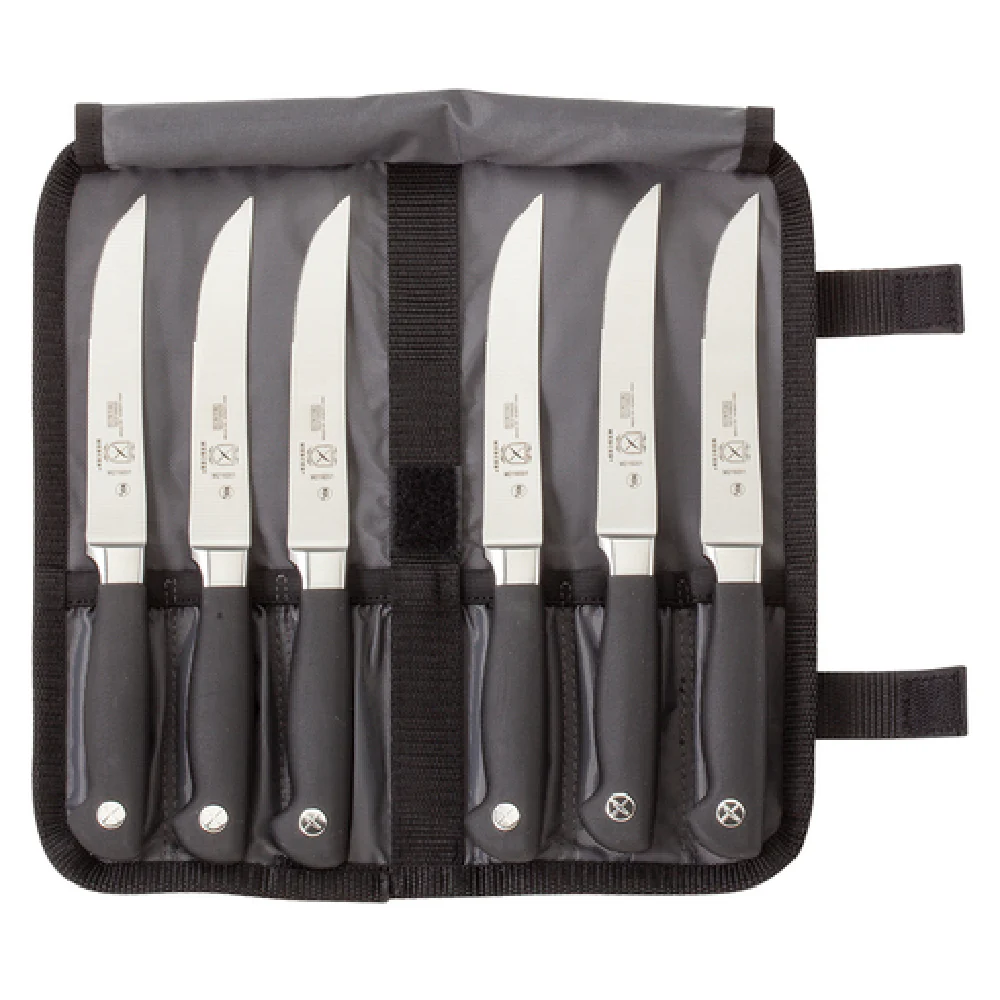 Mercer Culinary M21920 5 Inch 6-Piece Steak Knife Set German Steel Ergonomic Handles Mercer Culinary M21920 5 Inch 6-Piece Steak Knife Set German Steel Ergonomic Handles