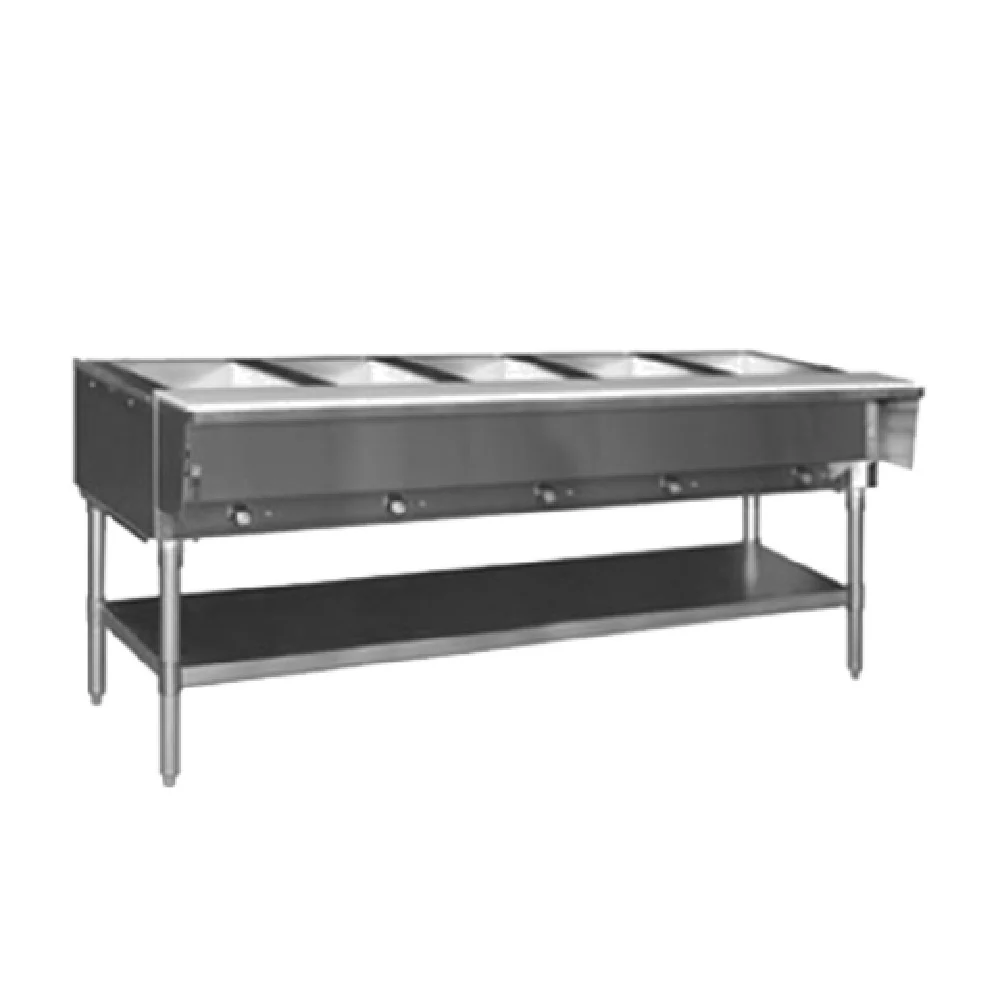 Eagle HT5-LP-1X 79 Inch gas Hot Food Table with Open Base 17500 BTU