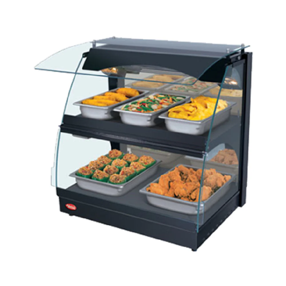 Hatco GRCMW-1D 26 Inch Curved Merchandising Warmer Display Case Stainless Steel with Glass