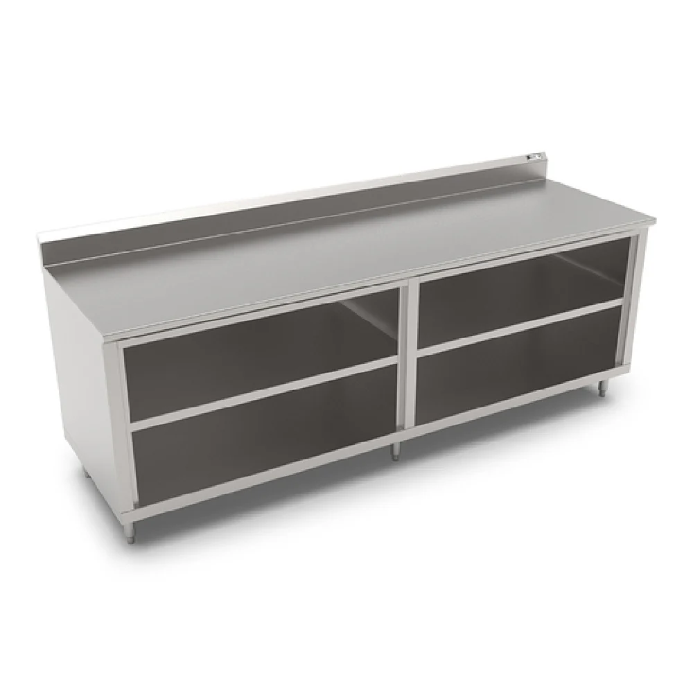John Boos 4CO4R5-30132-1S 132 Inch Work Table Cabinet Base with Open Front Stainless Steel John Boos 4CO4R5-30132-1S 132 Inch Work Table Cabinet Base with Open Front Stainless Steel