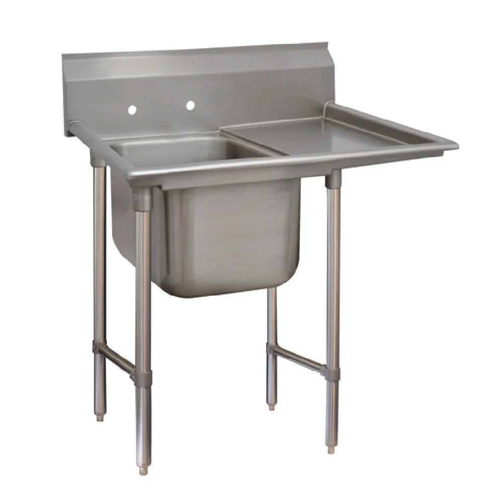 Advance Tabco 9-1-24-18R 16 Inch Right-hand Drainboard Regaline Sink Stainless Steel Advance Tabco 9-1-24-18R 16 Inch Right-hand Drainboard Regaline Sink Stainless Steel