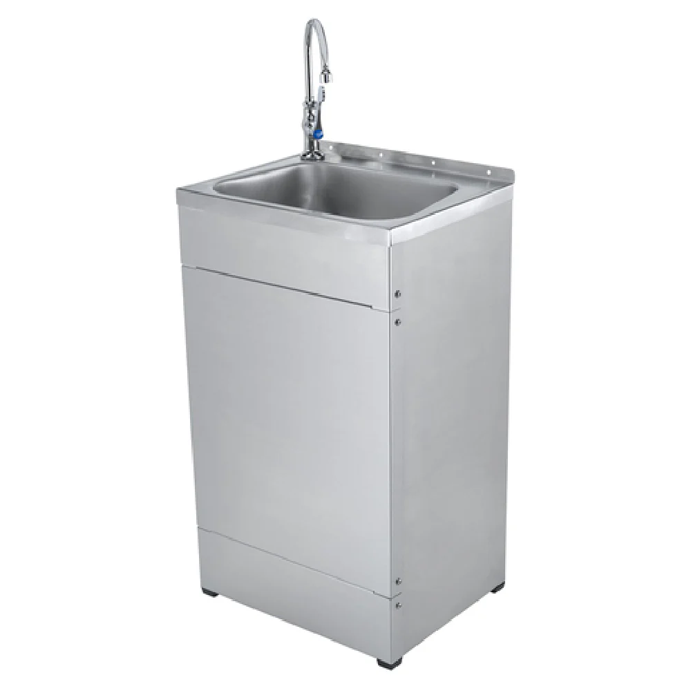 T&S Brass TPS1020-B0205V5 20 Inch Portable Handwashing Station Stainless Steel with Gooseneck Faucet