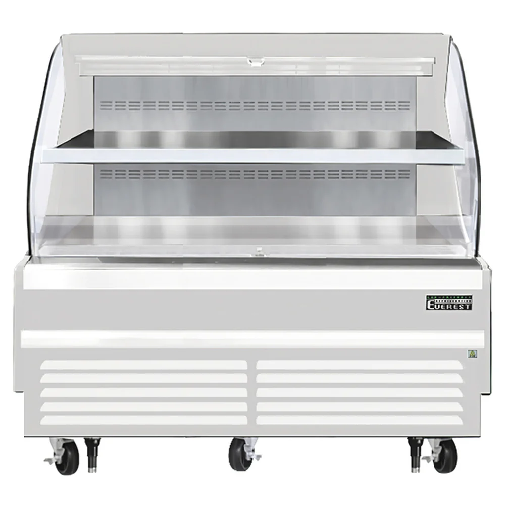 Everest Refrigeration EOMH-72-W-35-T 73 Inch Open Refrigerated Merchandiser 15.2 cu ft Stainless Steel with Adjustable Shelves Everest Refrigeration EOMH-72-W-35-T 73 Inch Open Refrigerated Merchandiser 15.2 cu ft Stainless Steel with Adjustable Shelves