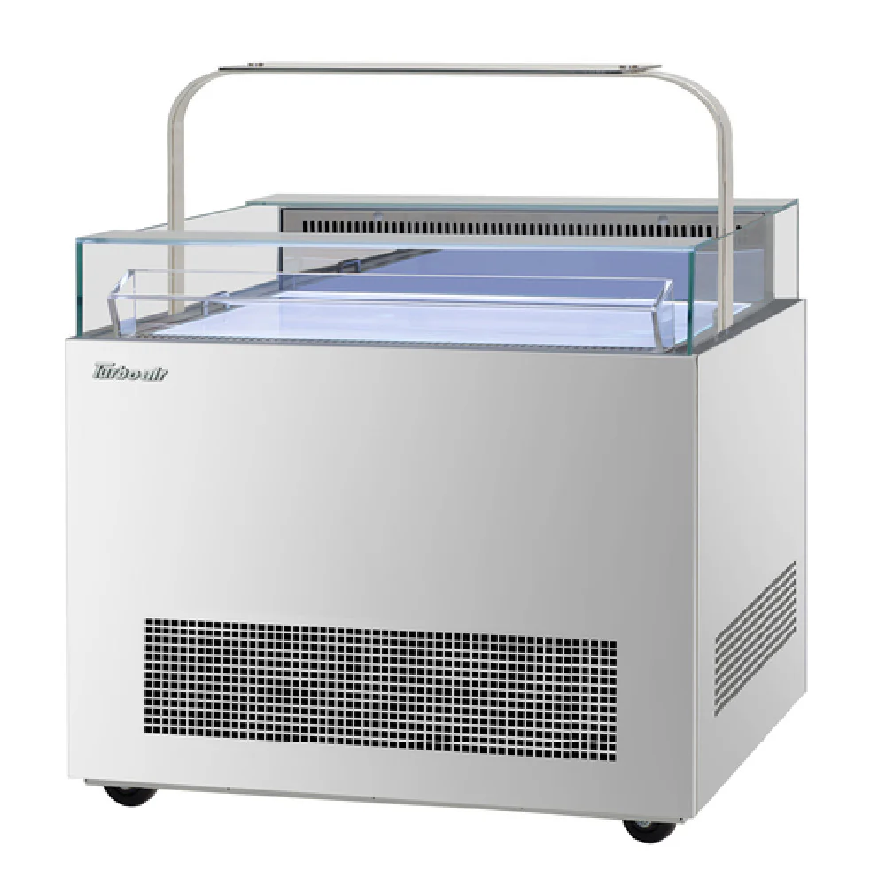 Turbo Air TOS-40NN-D-S 40 Inch Open Display Refrigerated Deli Case with Glass Sneeze Guard