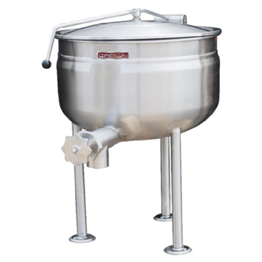 Crown Steam DL-40F 27 Inch Stationary Kettle Direct Steam with 40 Gallon Capacity