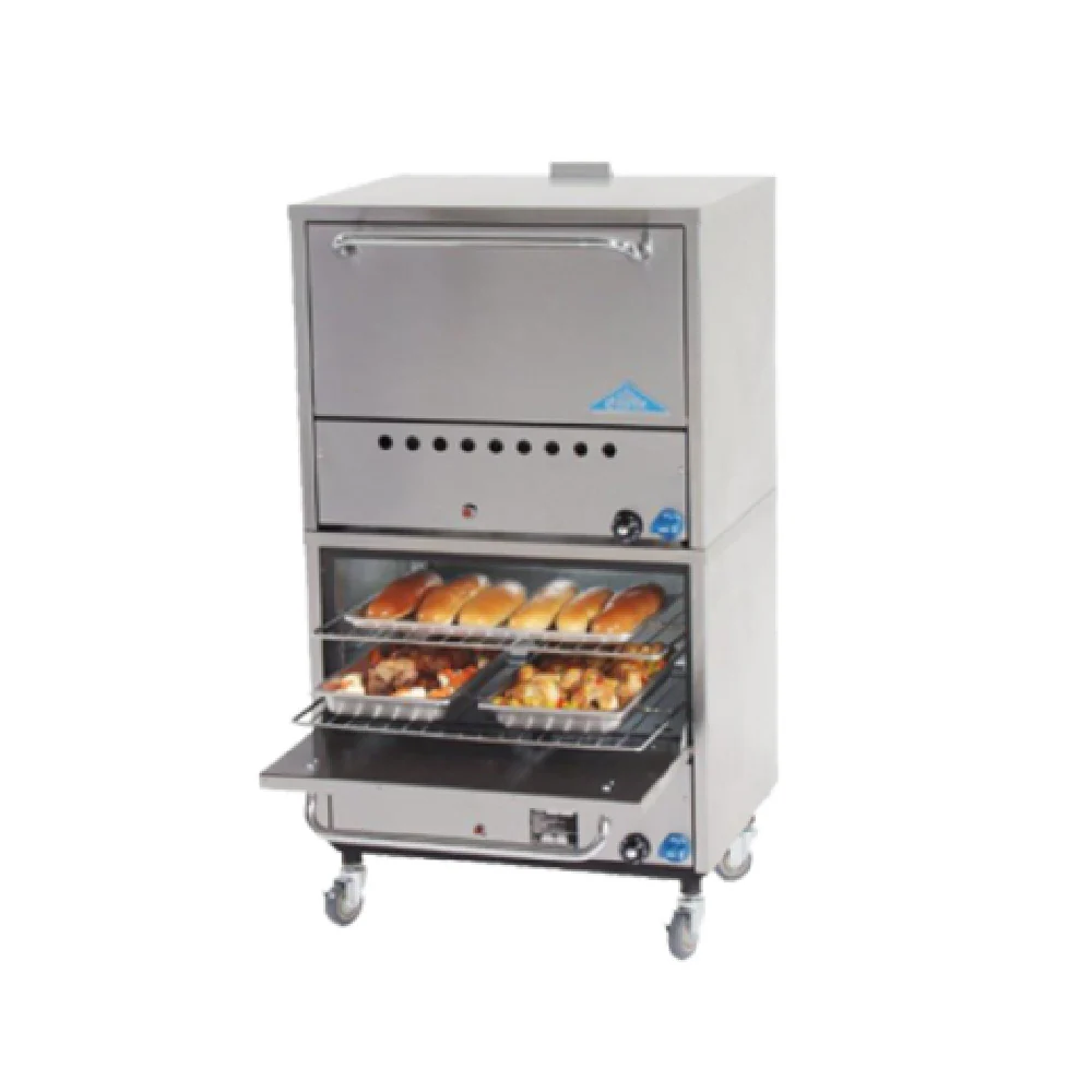 Comstock-Castle 2B26N 31 Inch Gas Bake Oven Dual Deck Stainless Steel with 50000 BTU