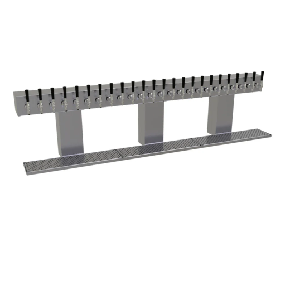 Glastender BRT-24-SSR 74 Inch Countertop Draft Beer Dispensing Tower Stainless Steel with Glycol Cooled