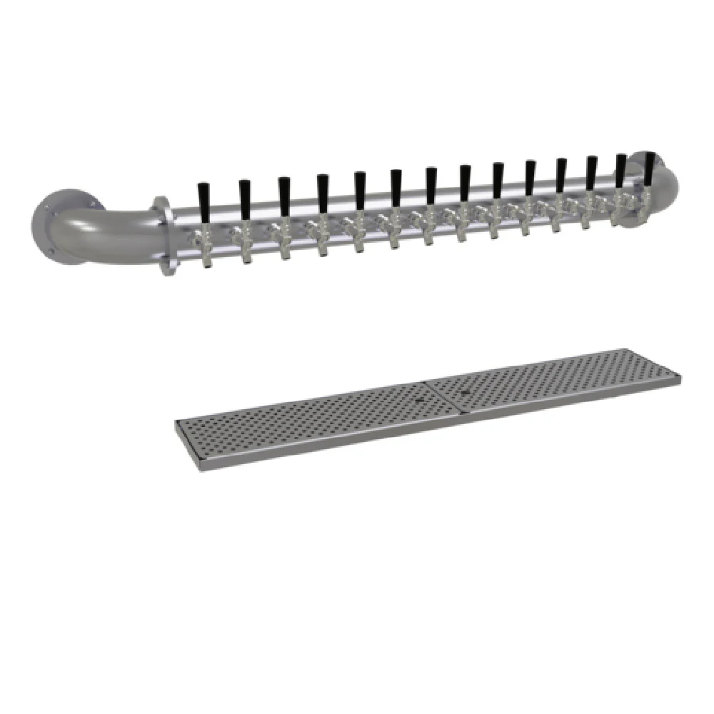 Glastender PW-14-SS 61 Inch Wall Mount Air Cooled Draft Beer Dispensing Tower Stainless Steel with Removable Drain Pan Glastender PW-14-SS 61 Inch Wall Mount Air Cooled Draft Beer Dispensing Tower Stainless Steel with Removable Drain Pan