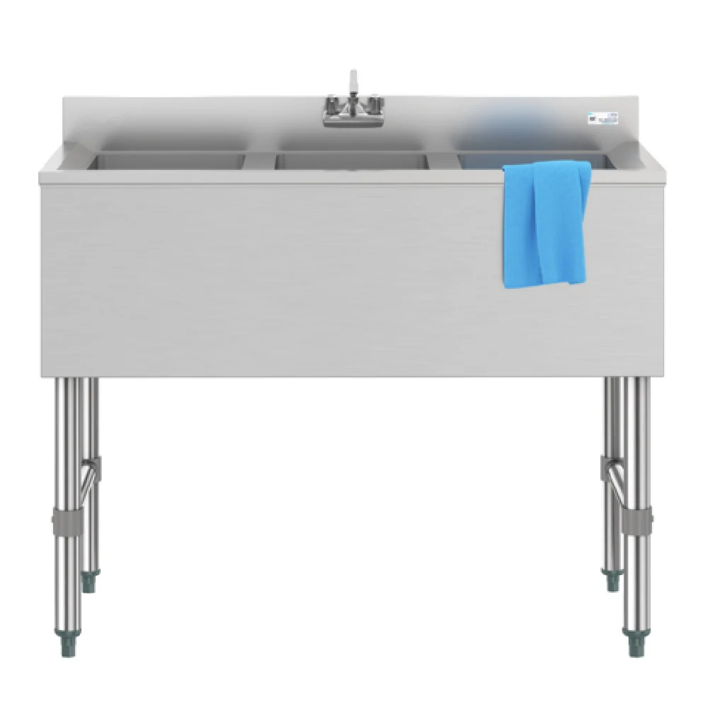 Koolmore SBR3B38-320 38 Inch Commercial Under-Bar Sink 304 Stainless Steel with 3 Compartment Koolmore SBR3B38-320 38 Inch Commercial Under-Bar Sink 304 Stainless Steel with 3 Compartment