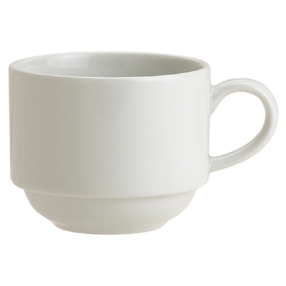 Steelite 61107ST0614 9.0 Oz Stack Cup Royal Porcelain White 4.5 Inch