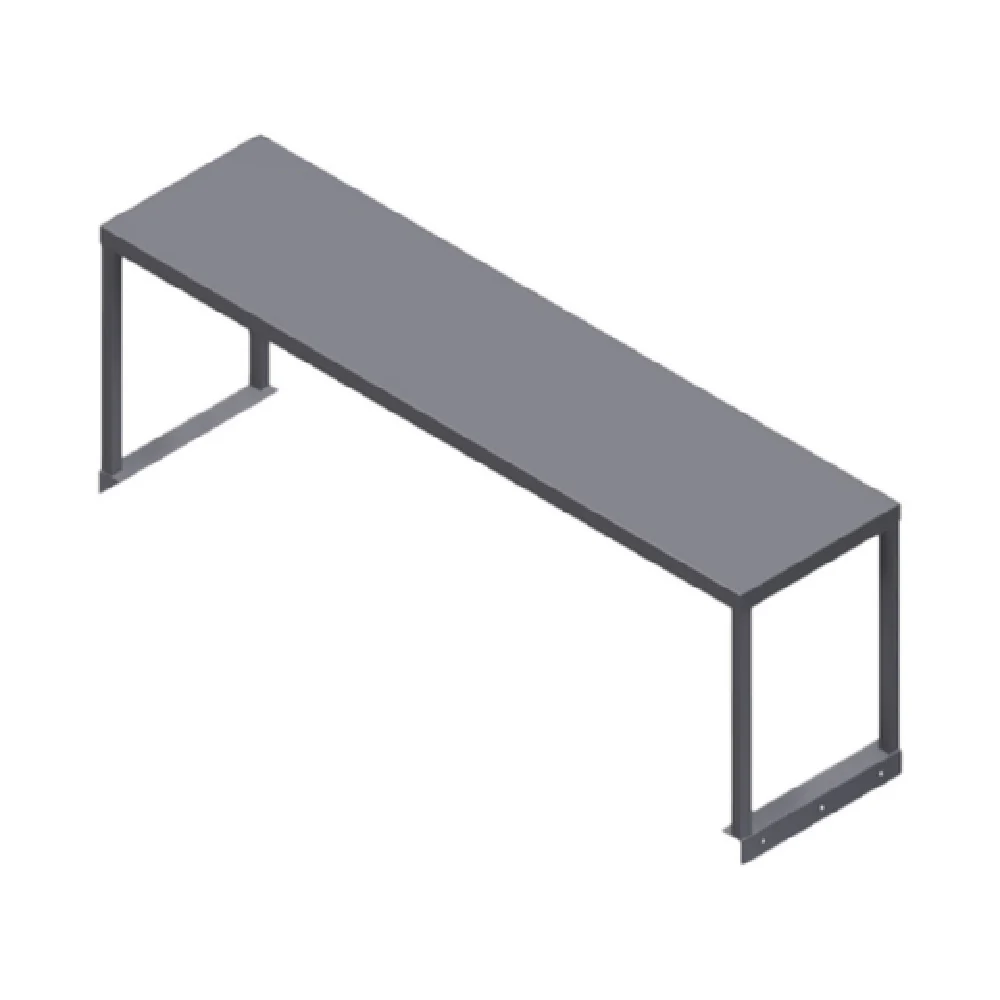 Winholt SSTMS-1548 48 Inch Table Mount Single Shelf Stainless Steel with Descriptors