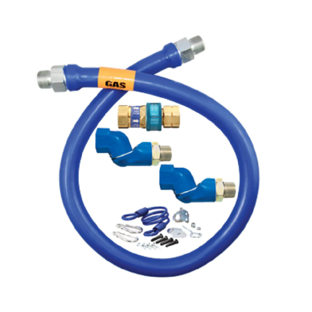 Dormont 1675BPQ2SR24 3/4 Inch 24 Inch Moveable Gas Connector Hose Assembly with Restraining Device 205000 BTU Dormont 1675BPQ2SR24 3/4 Inch 24 Inch Moveable Gas Connector Hose Assembly with Restraining Device 205000 BTU