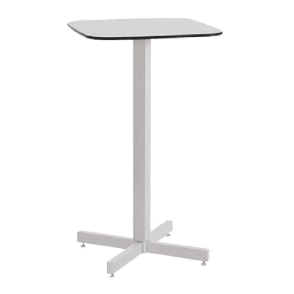 Emuamericas LLC 258 24 Inch Square Shine Bar Table Aluminum Resin Outdoor Indoor