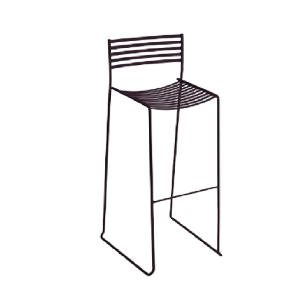 emuamericas llc 24 Armless Stacking Barstool Steel Slat Back Outdoor
