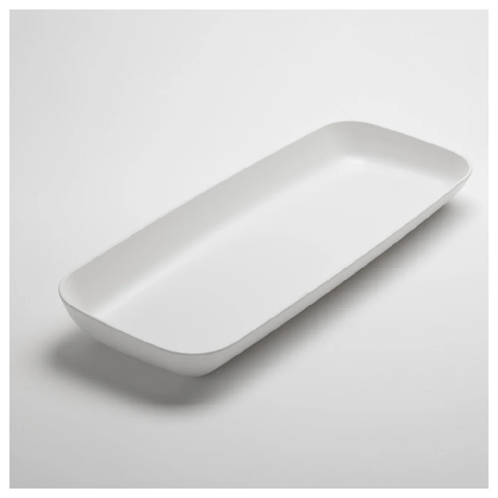 American Metalcraft LFTPW24 24 Inch Platter White Melamine Rectangular