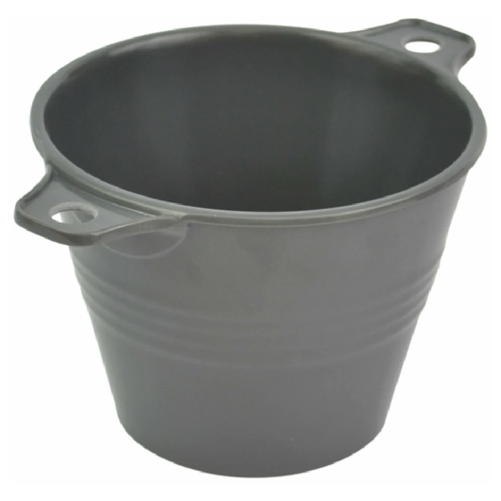BauscherHepp TGY1562 6 Inch Round Pot 13-1/2 Oz Chip and Stain Resistant Melamine Gray