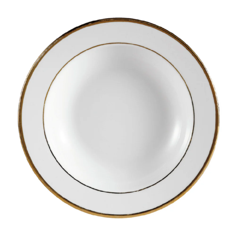 CAC China GRY-3 10 Oz Golden Royal Soup Plate 9 Inch Round Porcelain