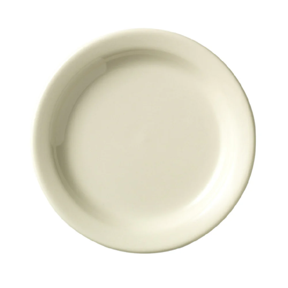Libbey 740-901-215 5-1/2 Inch Round Plate Cream White Porcelain Narrow Rim Libbey 740-901-215 5-1/2 Inch Round Plate Cream White Porcelain Narrow Rim