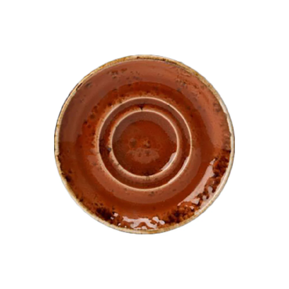 Steelite 11330165 4.63 Inch Double Well Saucer Terracotta China Steelite 11330165 4.63 Inch Double Well Saucer Terracotta China