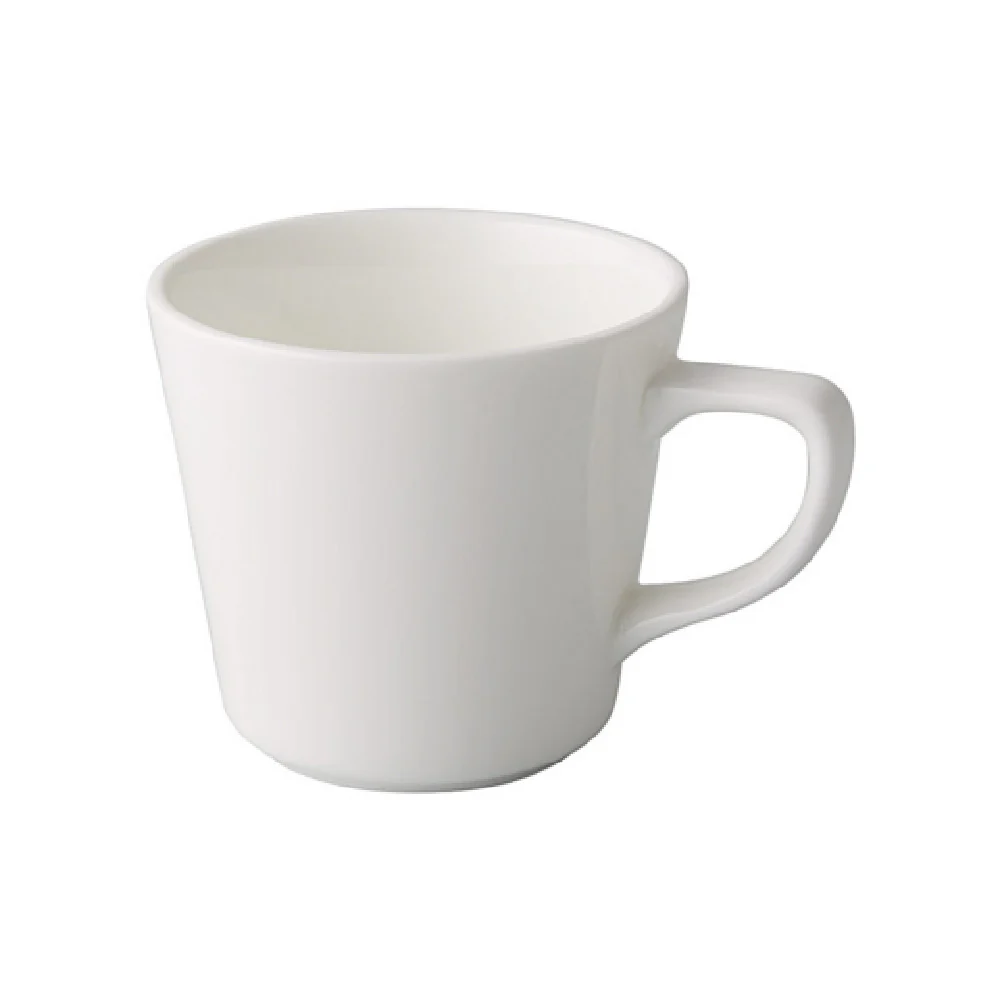 CAC China GDC-1 7-1/2 Oz Porcelain Grand Canyon Cup Bone White with Glazed Foot