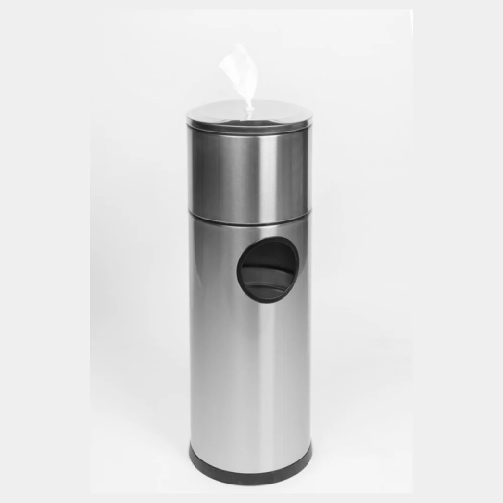 Central Specialties 6000SS 10 Inch Stainless Steel Wipes Dispenser with Waste Bin Central Specialties 6000SS 10 Inch Stainless Steel Wipes Dispenser with Waste Bin