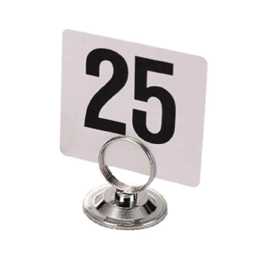 Admiral Craft DMH-3 2-1/4 Inch by 2-3/8 Inch Menu Card Holder with Clip Stainless Steel