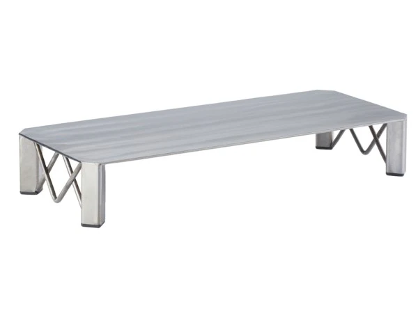 Cal Mil 3418-3 20 Inch Industrial Riser with Legs Metal Polished Finish