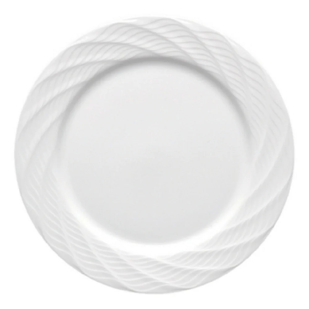Fortessa HBW-OCEANA-281 12 Inch Round Plate Bone China with White Finish